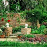 Italian Villa Brick and Trees