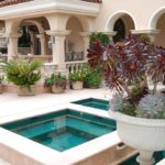 Custom Pool Landscape with Potted Plants