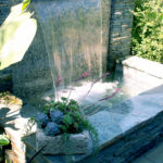 Stone Water Feature and Succulents