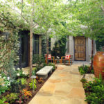 Outdoor Living Pathway with trees