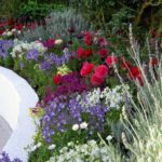 Cottage Landscape Bright Flowers